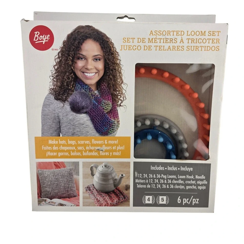 Boye Assorted Loom Set 6 Piece‎ Knitting Craft Kit Pre-Owned